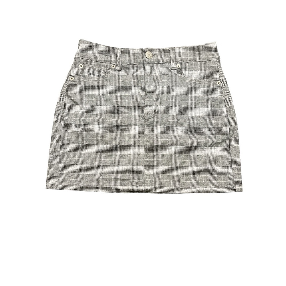 American Eagle Size 2 High Rise Super Stretch Black and White Mini Skirt